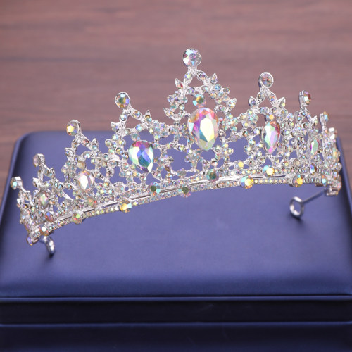 Wedding Hair Tiara Crystal Bridal Tiara Crown Silver Color D
