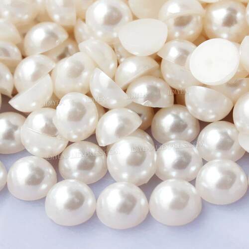 White Ivory Beige 2/3/4/6/8/10mm-25mm all sizes Imitation Pe