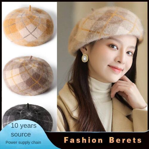 New Fashion Wool Line Berets Women Autumn Winter Outdoor Win
