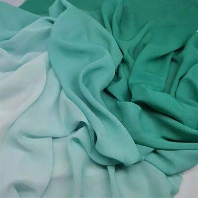 1M 100D Ombre Chiffon Fabric 2-tone Color Gradient Fabric