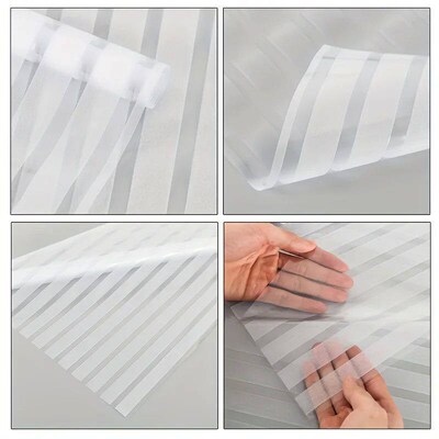 Frosted Window Film Privacy Film for Glass Windows Stripe Pa