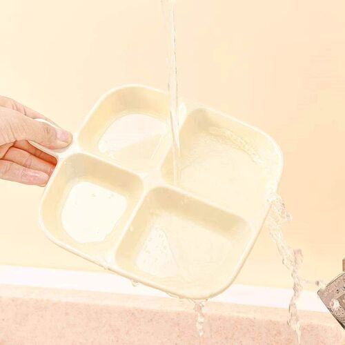Fruit platter with handle, four-compartment plate, serving d
