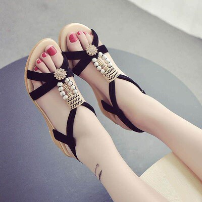 Summer Women Sandals Soft comfortable Wedge shoes ladies Rom
