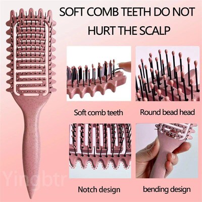 Curly Hair Brush Hollow out Curl Define Styling Brush Beard