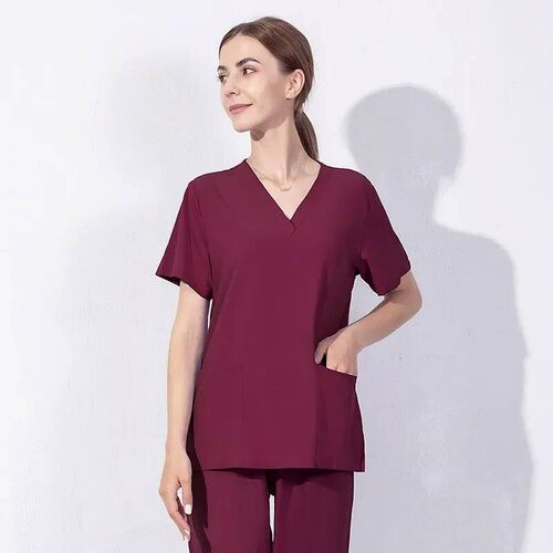 Elastic Scrubs Sets Surgical Gowns Short Sleeve Tops Pant