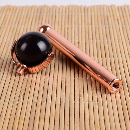 Natural Stone Facial Care Massage Roller Stainless Steel Wan