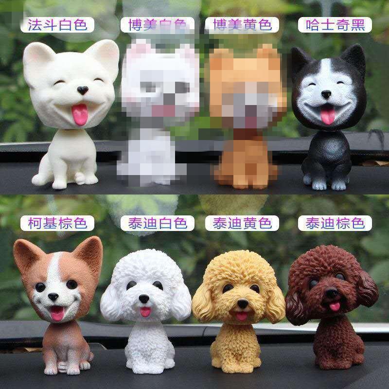 新年新款汽车用品 泰迪博美柯基法斗哈士奇八款狗狗摆件 工厂直供