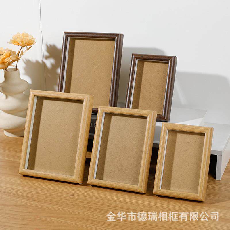 现代简立体木质中空玻璃立体相框装裱画框diy摆台工厂素板