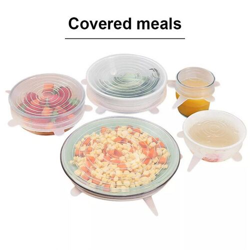 Silicone Six-Piece Set Fresh-Keeping ver Sretch 6-Piece Set