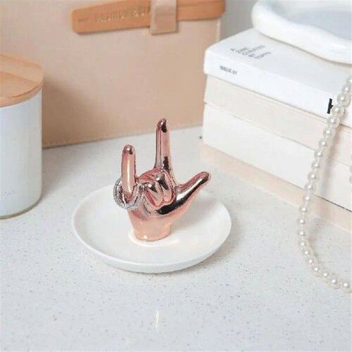 Creative Nordic Gesture Ring Stand Light Luxury With Tray