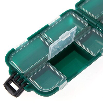 10 Compartments Fishing Lure Boxes Bait Storage Case Fishing