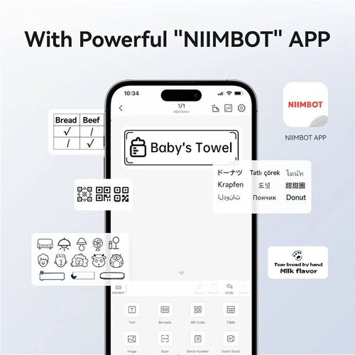 Niimbot 200dpiB21 300dpi B21PRO Label Maker Tag Price Portab