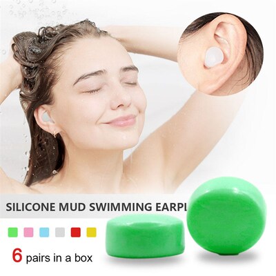 12Pcs/pack Soft Silicone Ear Plugs for Sleeping Swimming Wor