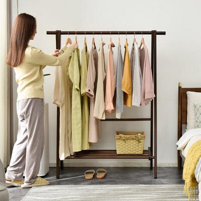 家架逸实落木衣帽架架衣架地挂衣衣服架卧67300室房间衣架立式衣