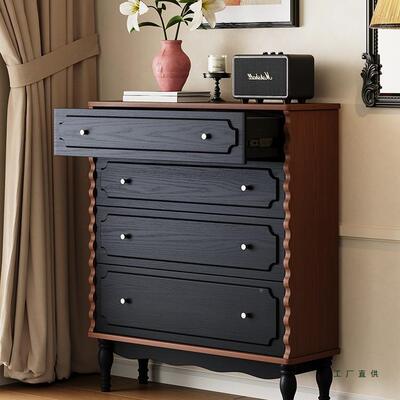 古风超中薄四斗柜抽屉柜卧室床尾柜靠墙柜储EAF物客收纳柜厅小边