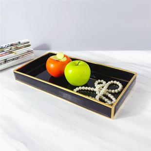 复古电镀银灰镜玻璃盒子/珠宝首饰收纳盘子/玻璃托盘展示道具