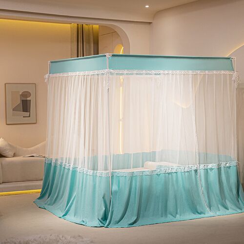 A类高档货床幔公主风宫廷蚊帐家用新款卧室1.8m支架穿杆加粗1.5米