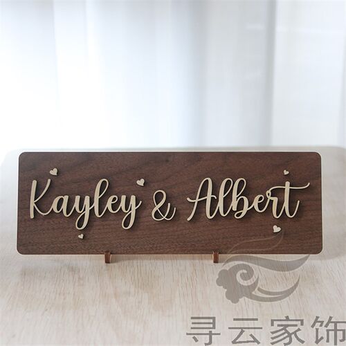 定制木质字母名字牌英文立体字母婚礼签到台摆件婚庆布置摄影拍照
