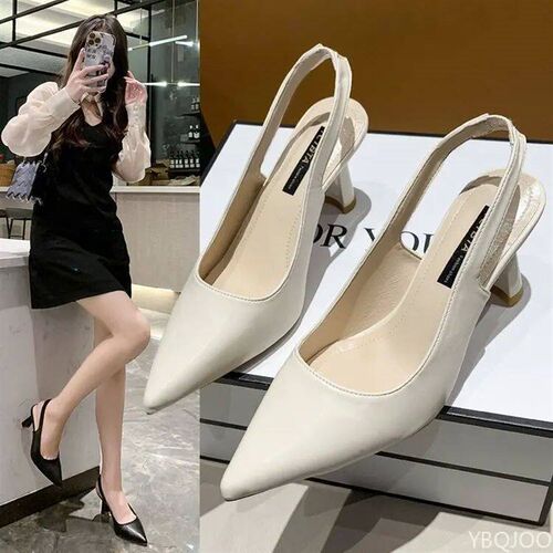 2025 Summer new pointed high heels Womens sandals Casual