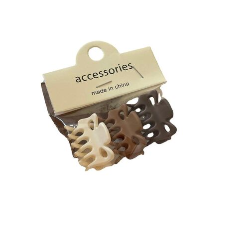 Korea INS milk tea color three-color grab clip suit ponytail