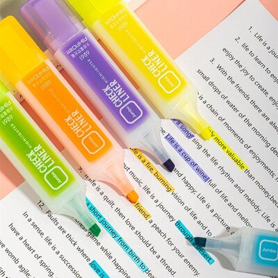 candy color double-headed highlighter marker pen荧光笔