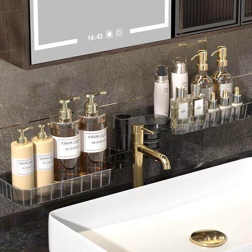 Corner Bathroom Shelf No-Drill Wall-Mounted Storage Rack for