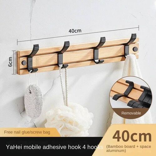 Creativity Adjustable Bamboo Coat Racks Wall Hanger Clothes