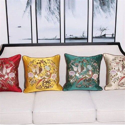 45x45cm Classical Flower Bird Pillowcase Luxury Cartoon