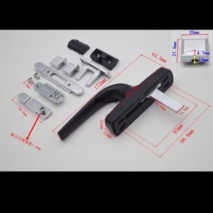 断桥铝外开窗执手外翻窗传动把手铝合金门窗拉手两点锁执手拨叉