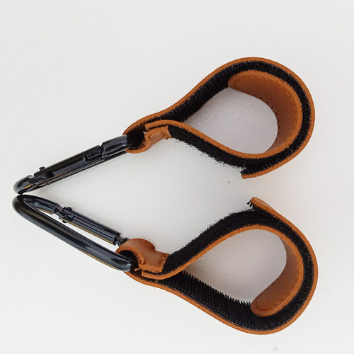 1/2pcs PU Leather Baby Bag Stroller Hook Pram Cart Organizer