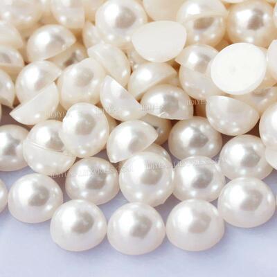 White Ivory Beige 2/3/4/6/8/10mm-25mm all sizes Imitation Pe