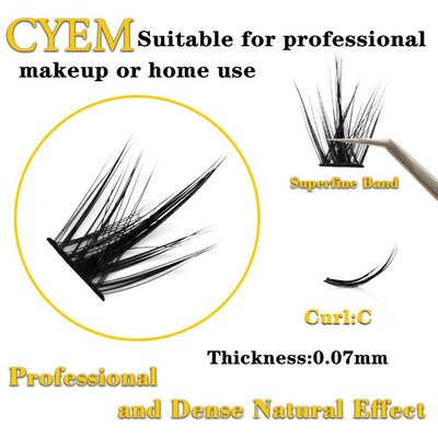 Kimcci 36 Segmented False Bundles Eyelashes Bundles Natural