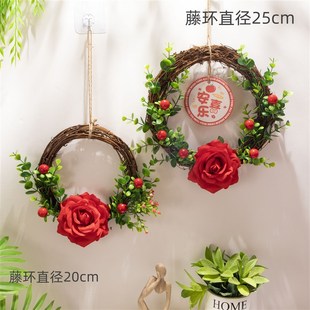 花环墙壁装饰花挂饰品背景墙面客厅入户门上花艺挂件卧室房间布置