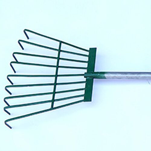 Garden Tool 15m Extended Handle Green Painted Flat Tooth 9Ti