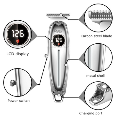 full metal professional hair trimmer for men lithium recharg