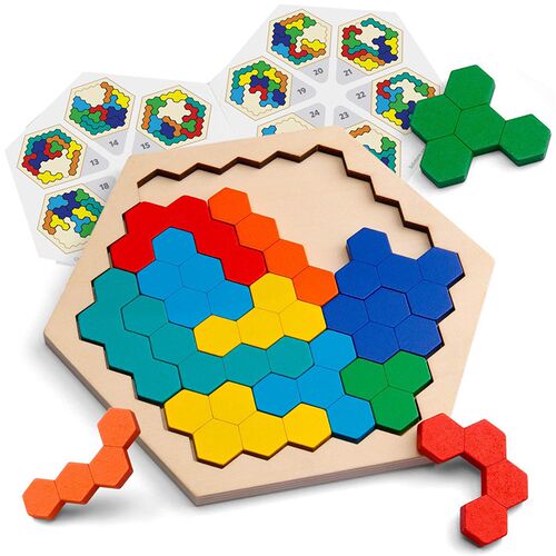 Colorful 3D Puzzle Wooden Toys High Quality Tangram Math Kid
