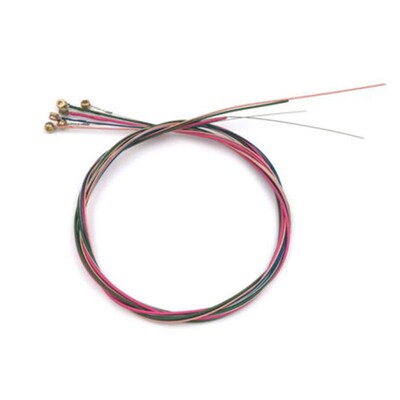 6Pcs/Set Acoustic Guitar Strings Rainbow Colorful Guitar Str
