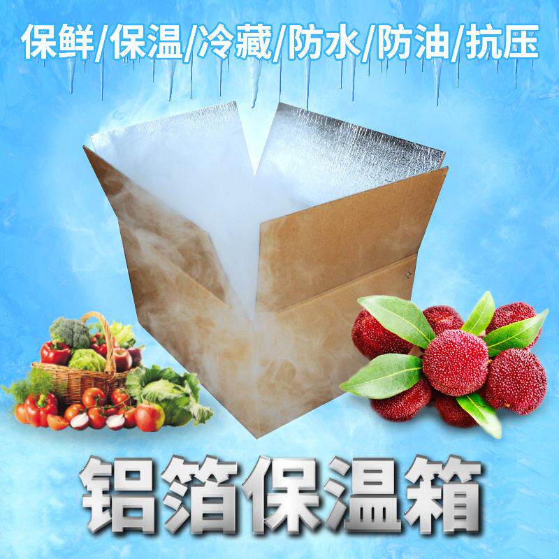 冷链包装纸箱现货生鲜水果蔬菜泡沫箱粽子保鲜杨梅摆摊铝箔保温箱