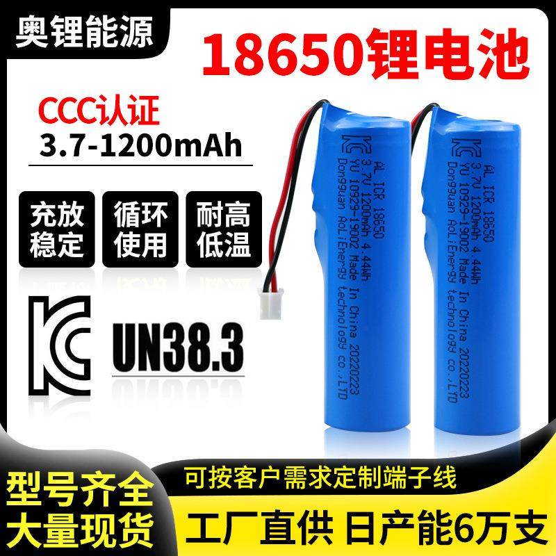18650锂电池KC认证1200mAh电动工具空气净化器小风扇3.7V倍率电池,3C数码配件,智能门锁充电电池,淘宝优惠券,粉丝福利购,淘宝优惠卷