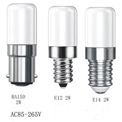 led冰箱冷柜灯T18S-206小灯泡E12E14螺口5V12V24V110V220V白光2W