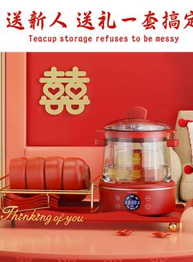 结婚送新人礼送新娘TTX闺餐蜜朋友新物婚礼品红色喜庆筷具碗陪嫁