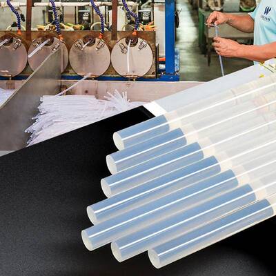 EVA型11mm高透明白色粘热熔融胶胶条棒整箱热棒PUV热溶