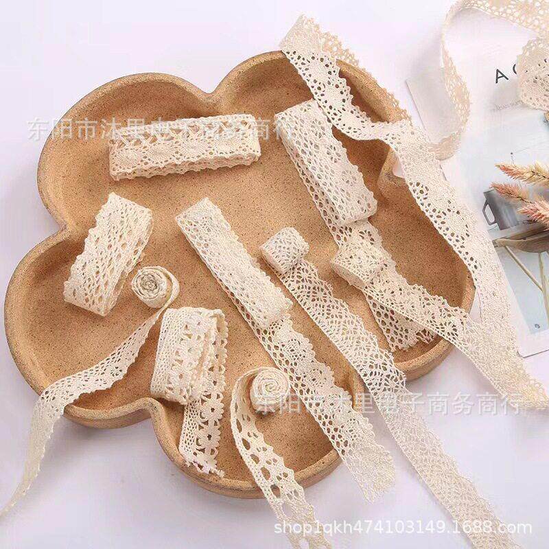 棉线编织镂空纯棉花边辅料装饰手工DIY桌布窗帘布艺棉线蕾丝边