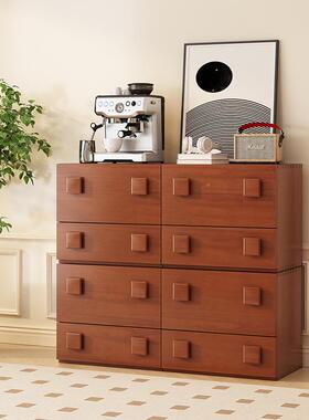 欧实北木电视柜户型现代简约储柜中古客物厅69212卡门柜组合斗柜