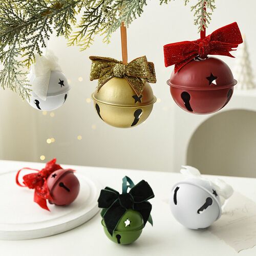 New-style Wrought Iron Can Ring Bow Bell Hanging Ornaments C