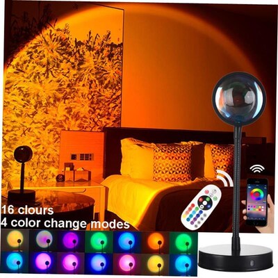 16 Colors Sunset Lamp Led Projector Night Light Living Room1