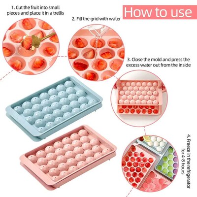 33 Ice Boll Cube Trays For Freezer Ice Ball Maker Mold Mini