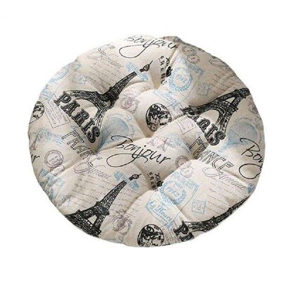 Chair Cushion Washable Soft Plaid Round Plush Warm Cushions