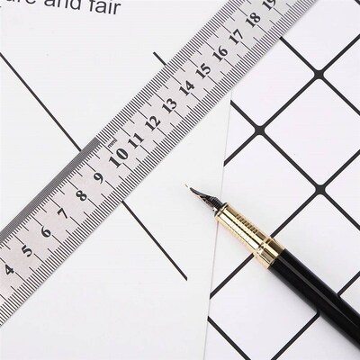 150mm/500mm Metal Scale Stainless Steel Straight Ruler Measu