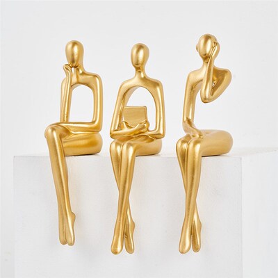 nordic office desk accessories Thinker figure Statue Luxury
